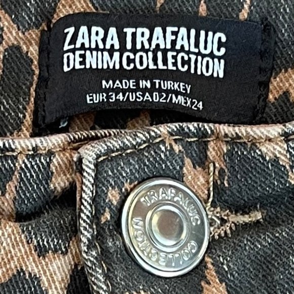 Zara Hi-Rise Animal Print Skinny Jean - Picture 7 of 8